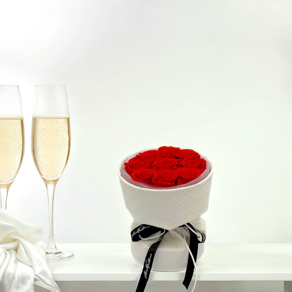 Leather Bouqet White