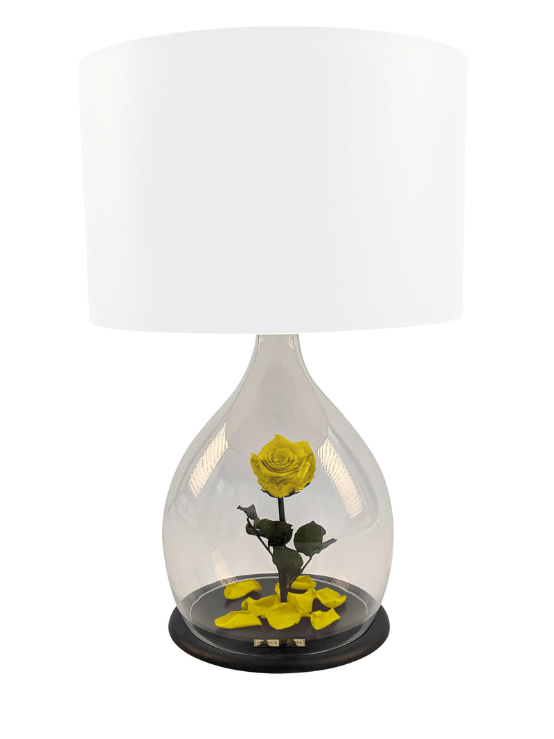 Rosen Lampe mit Rose in Gelb - MONDE DES FLEURS