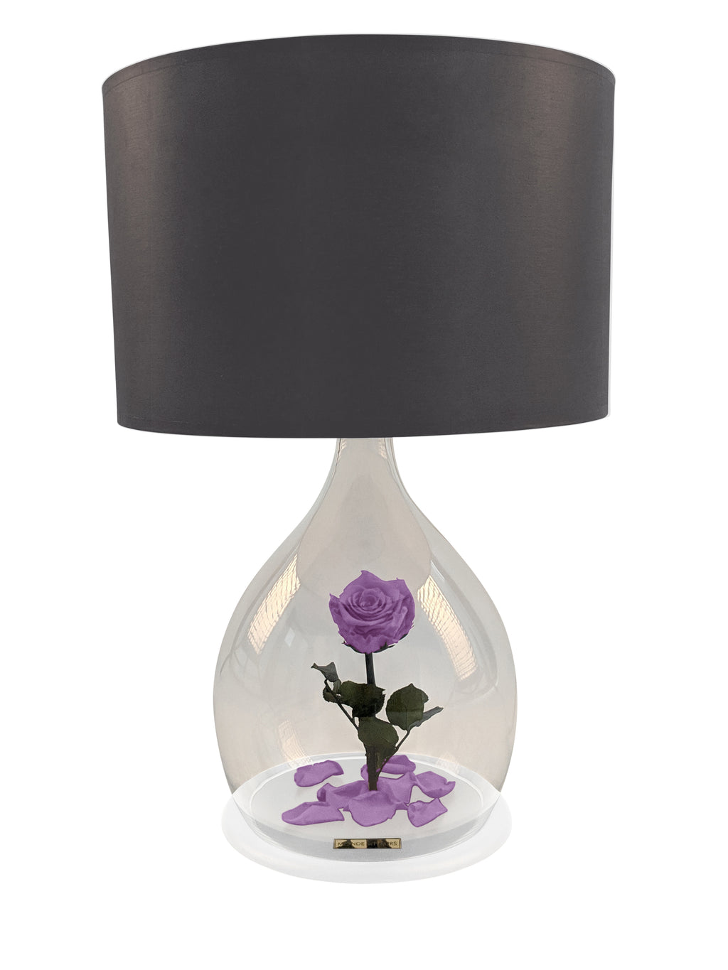 Rosen Lampe mit Rose in Lavendel - MONDE DES FLEURS