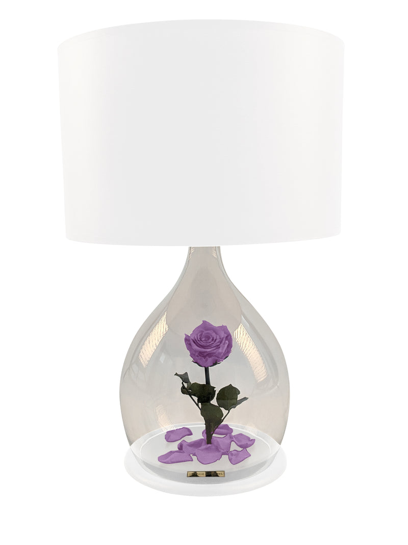 Rosen Lampe mit Rose in Lavendel - MONDE DES FLEURS