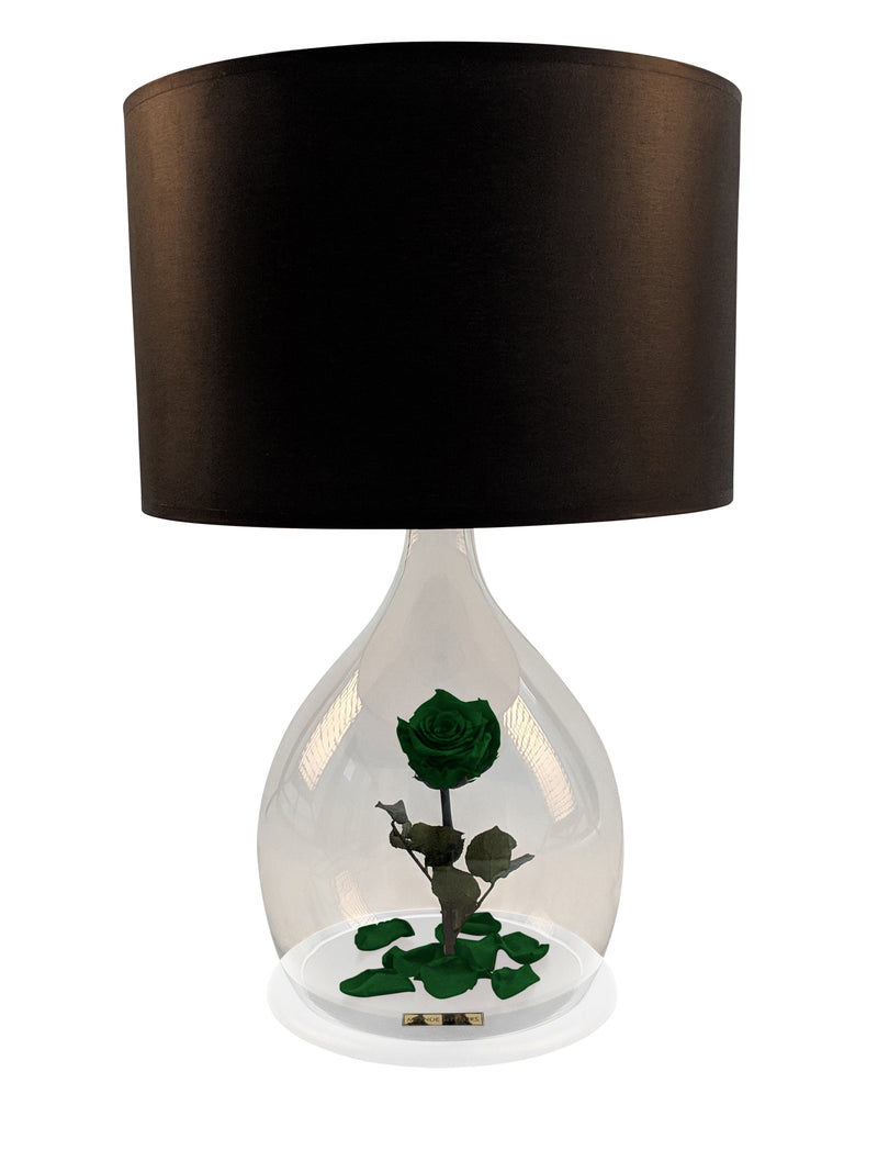 Rosen Lampe mit Rose in Grün - MONDE DES FLEURS