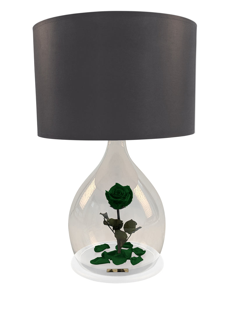 Rosen Lampe mit Rose in Grün - MONDE DES FLEURS