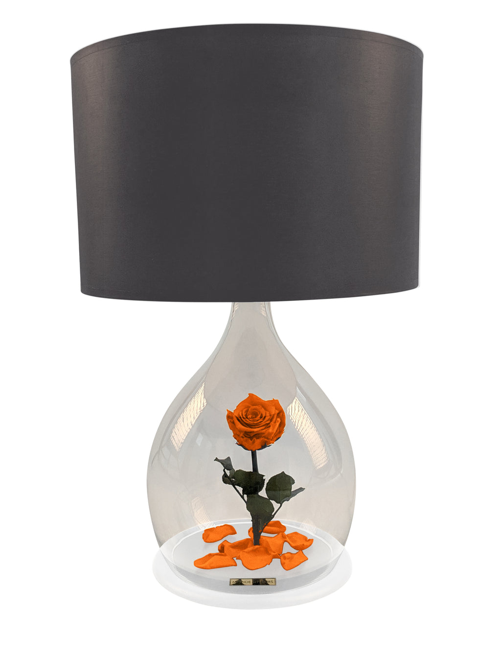 Rosen Lampe mit Rose in Orange - MONDE DES FLEURS
