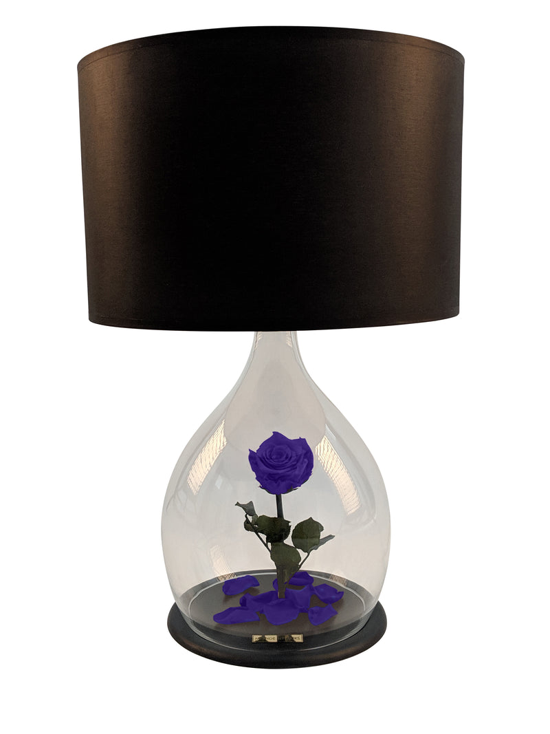 Rosen Lampe mit Rose in Lila - MONDE DES FLEURS