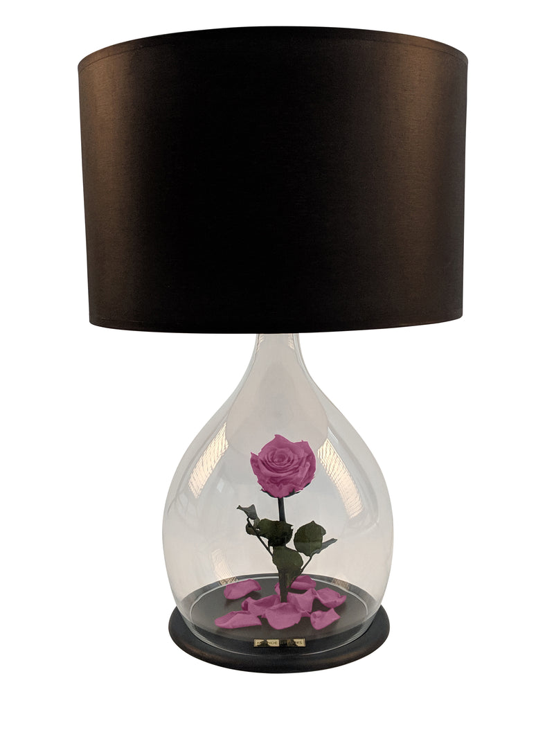 Rosen Lampe mit Rose in Rosa - MONDE DES FLEURS