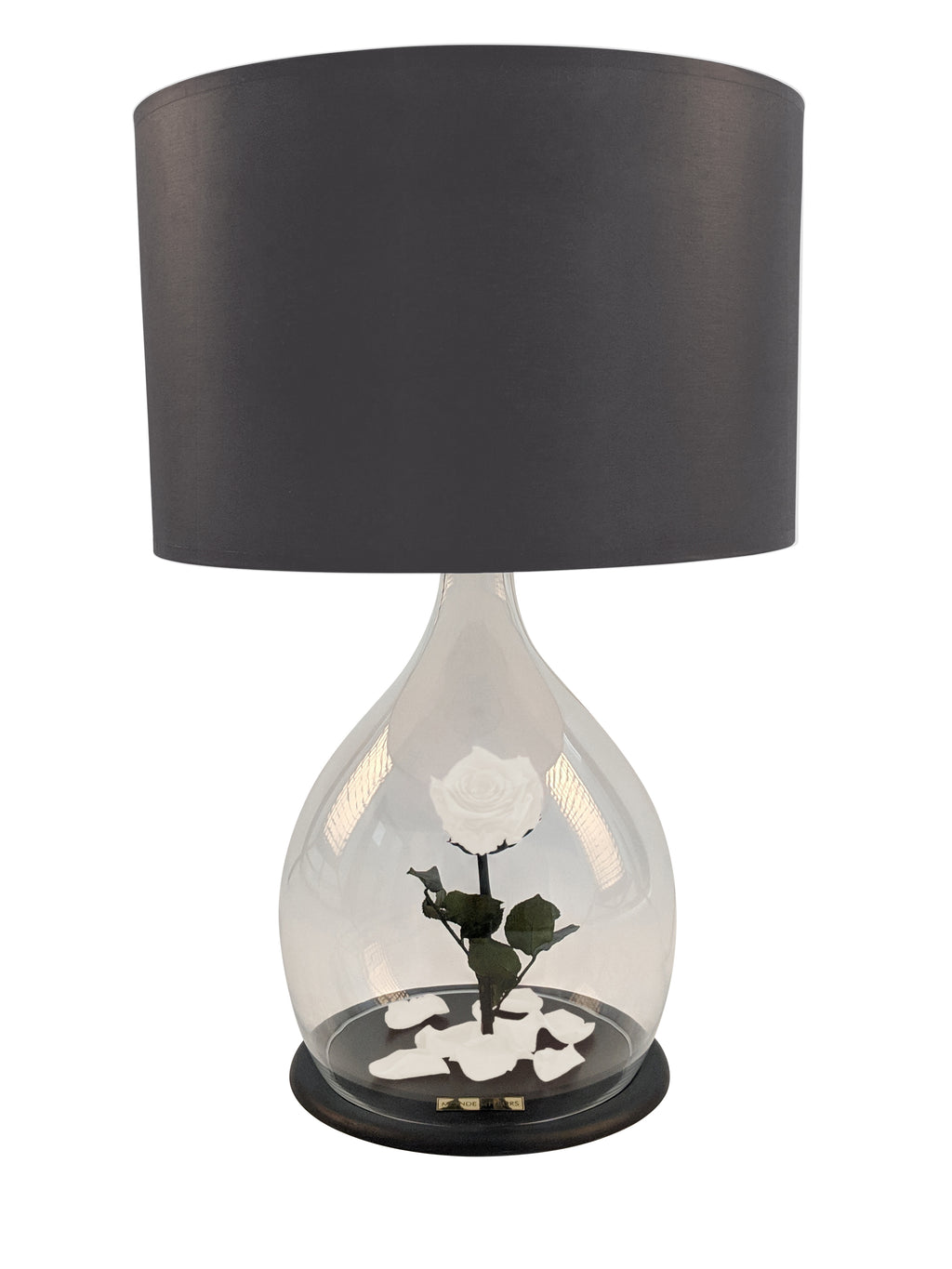 Rosen Lampe mit Rose in Weiß - MONDE DES FLEURS
