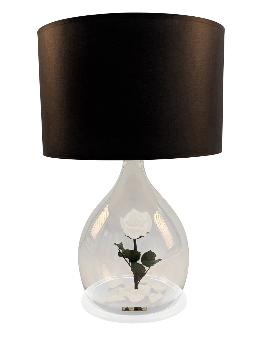 Rosen Lampe mit Rose in Weiß - MONDE DES FLEURS