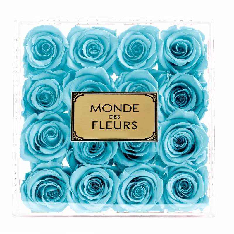Acryl Flowerbox Baby Blue - MONDE DES FLEURS