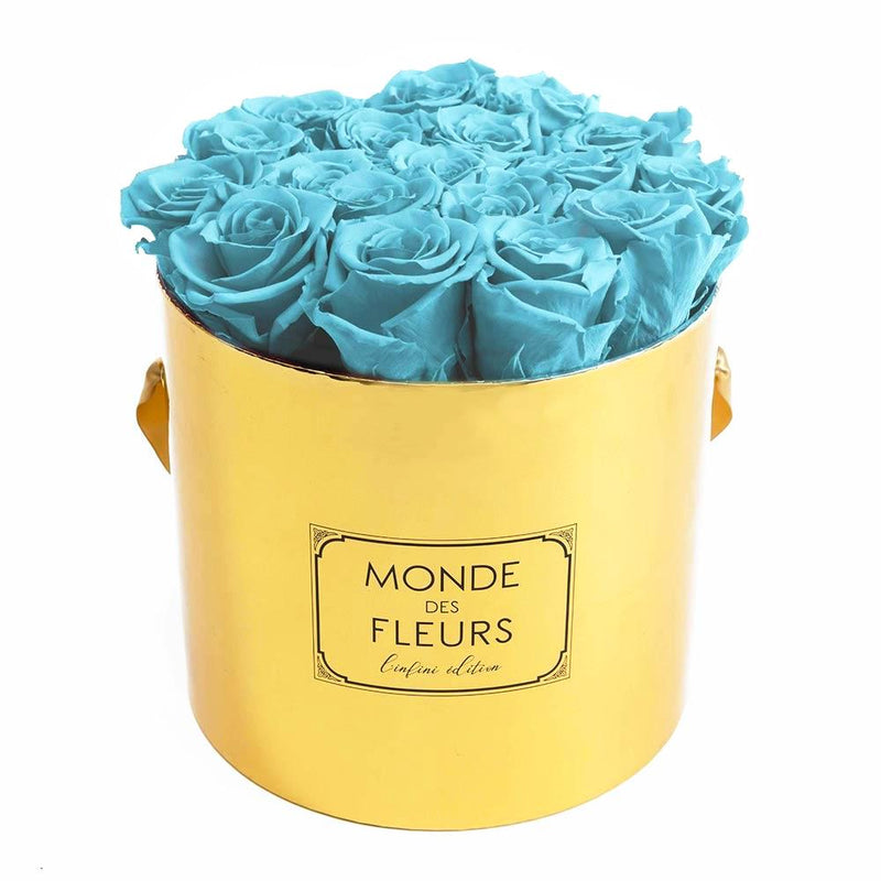 Flowerbox Rosenbox Baby Blau - MONDE DES FLEURS
